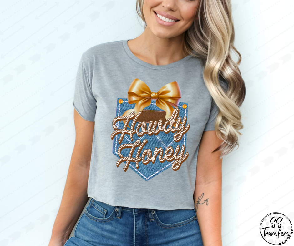 Howdy Honey Bow DTF Transfer
