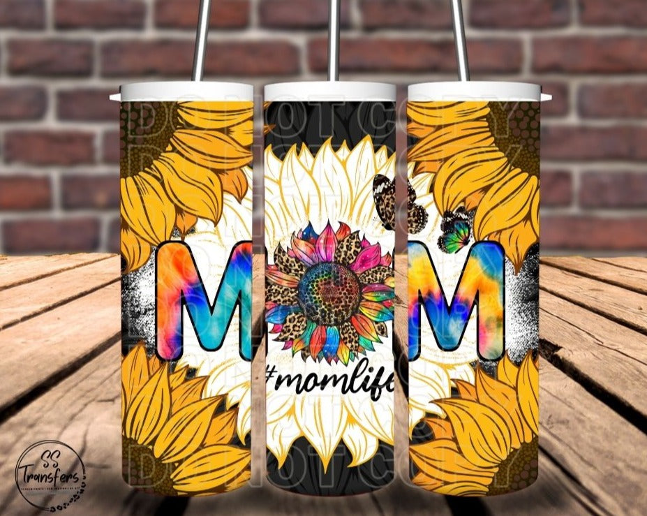 Tie Dye Sunflower Mom Sub Tumbler Transfer