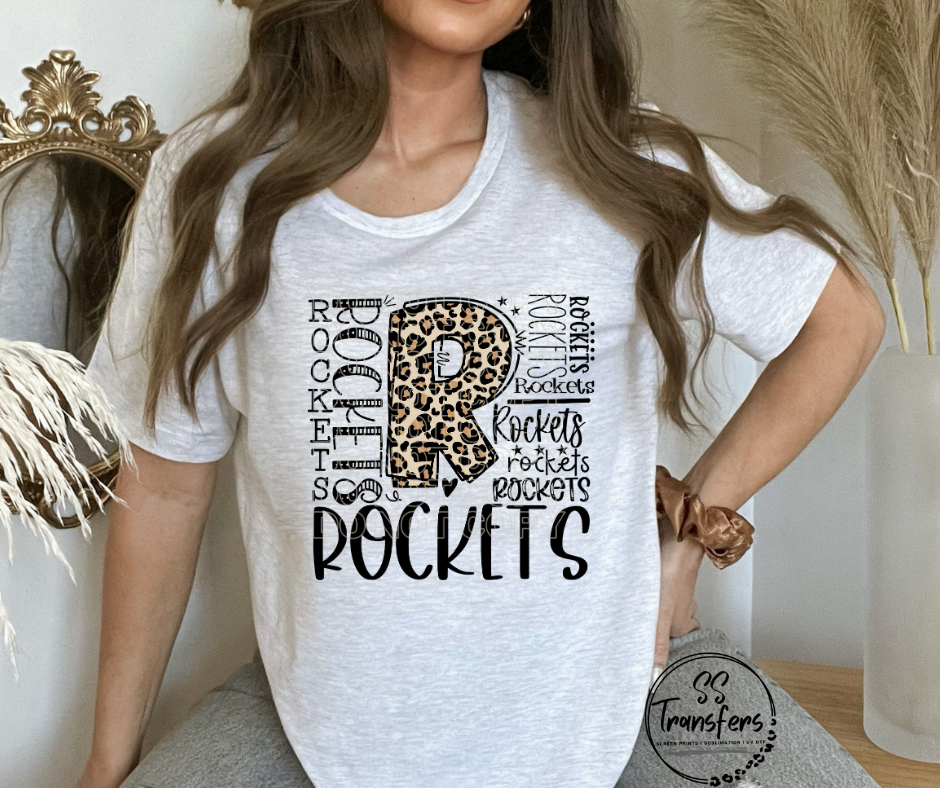 Fancy Leopard Rockets DTF Transfer