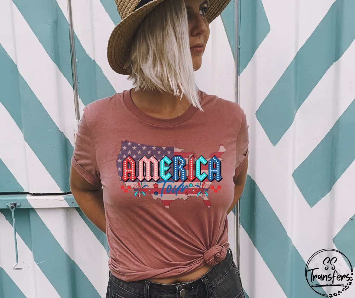 America Tour DTF Transfer