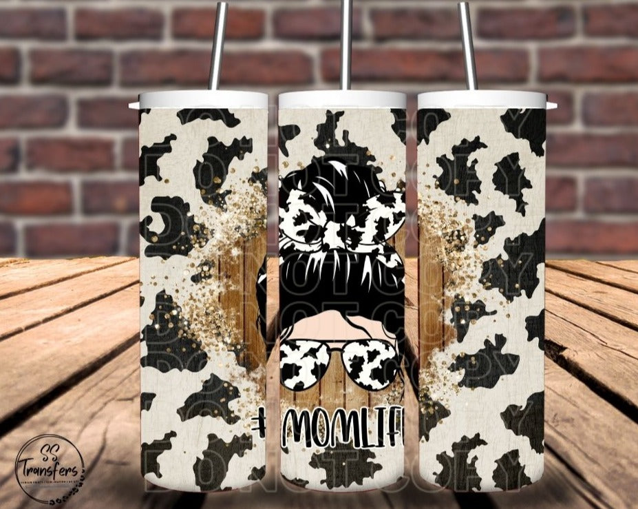 Animal Print Bandana Mom Life Sub Tumbler Transfer