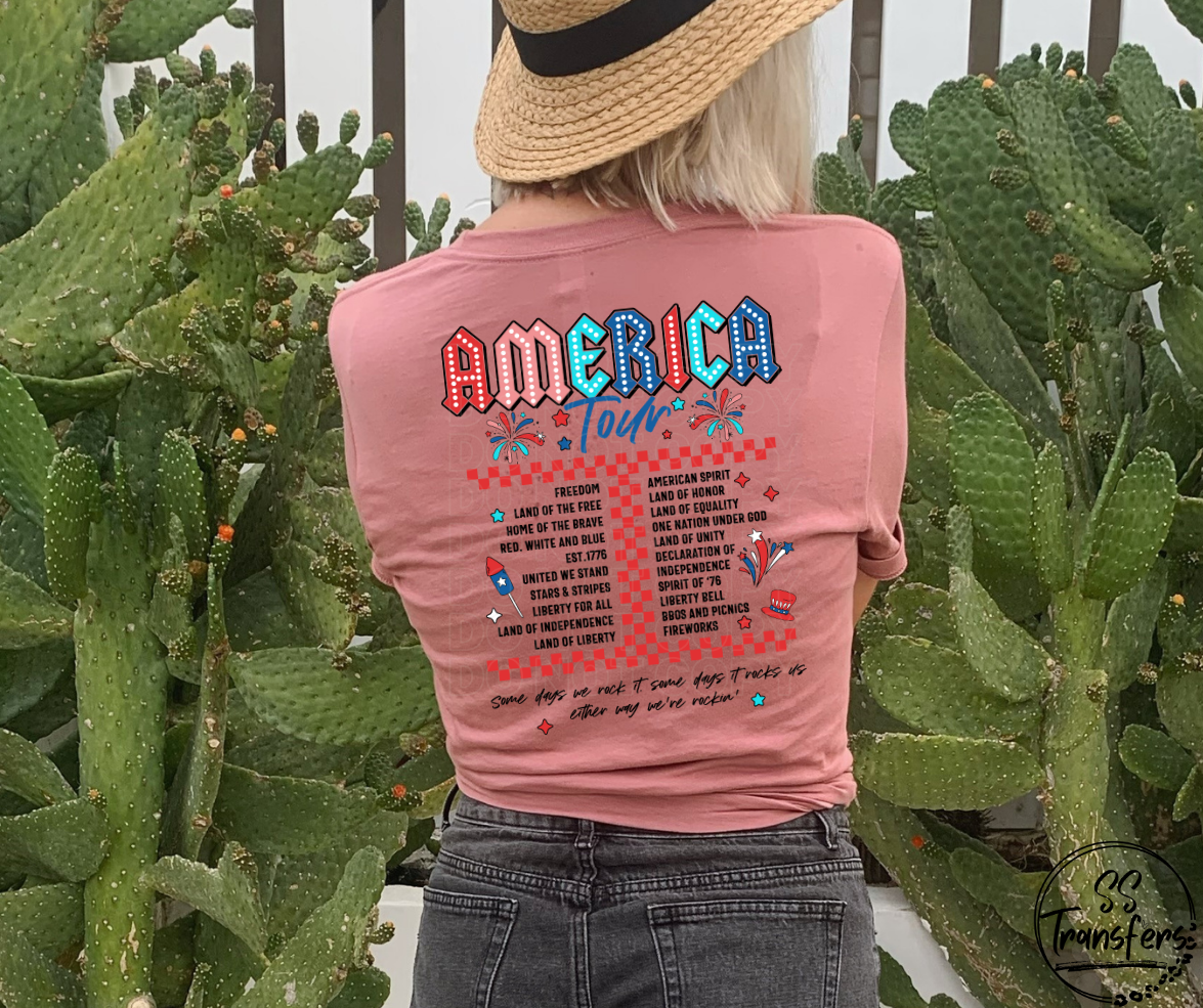 America Tour DTF Transfer