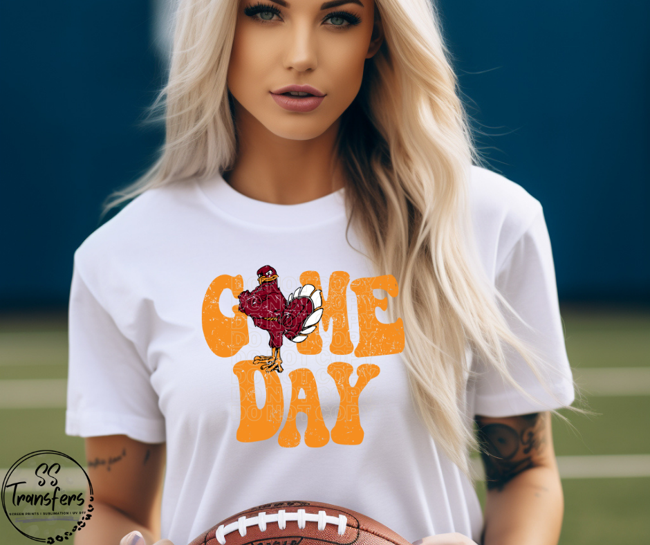 Vintage Game Day V Tech DTF Transfer