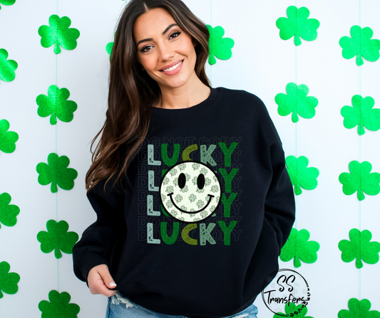 Lucky Stacked Smile DTF Transfer