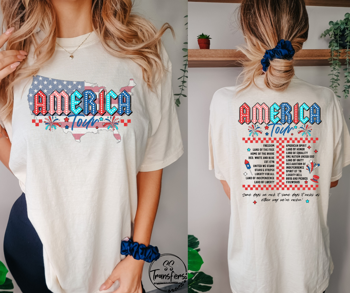 America Tour DTF Transfer