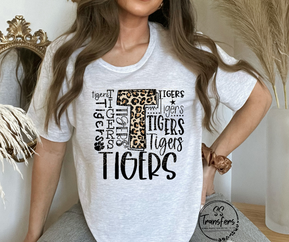 Fancy Leopard Tigers DTF Transfer