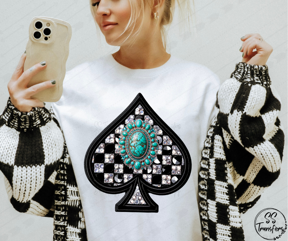 Turquoise Spade (Multiple Choices) DTF Transfer