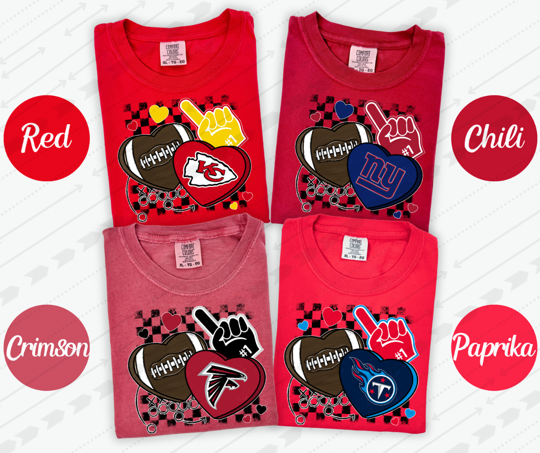 Heart Pro Teams (All Pro Teams Avail.) DTF Transfer