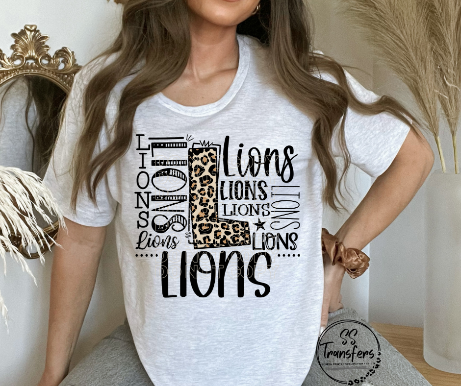 Leopard Lions DTF Transfer