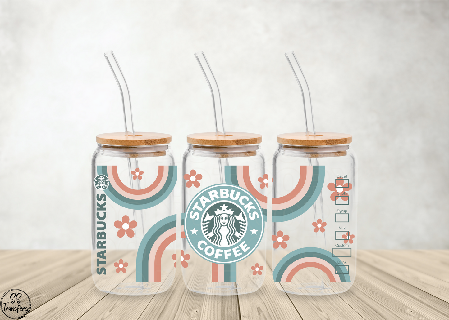 Retro Starbs (Multiple Colors) Libbey UV Wrap