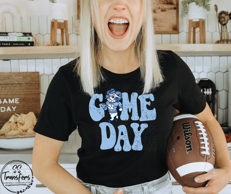 Vintage Game Day University NC DTF Transfer
