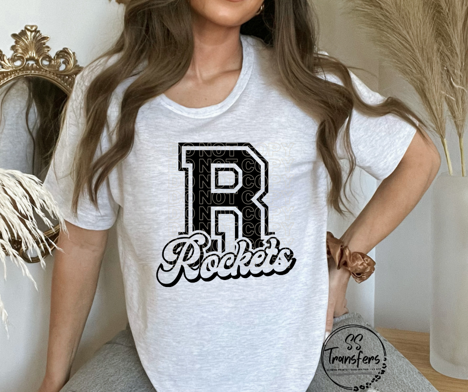 Rockets Collegiate DTF Transfer