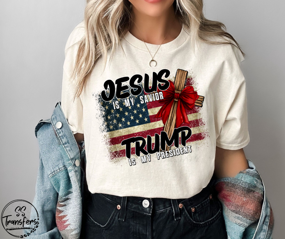 Trump is My President Cross with Bow DTF Transfer