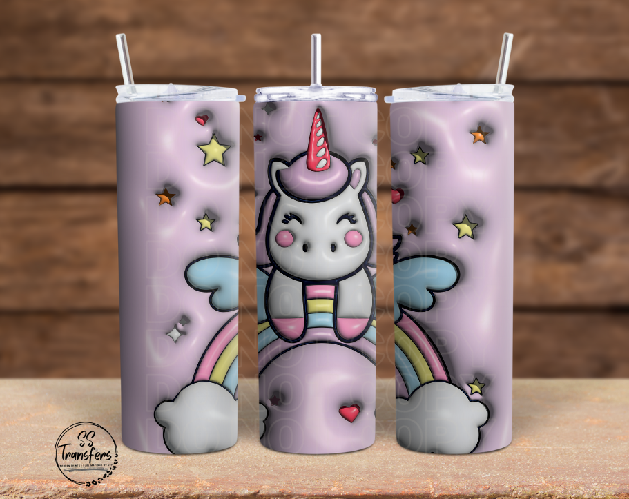Inflated Unicorn Sub Tumbler Transfer