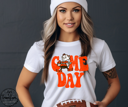 Vintage Game Day Clev Brown DTF Transfer