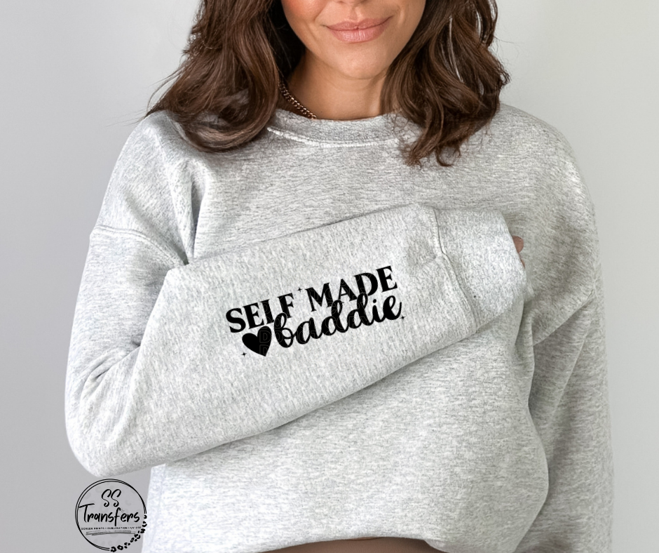 Self Made Baddie Wrist DTF Transfer