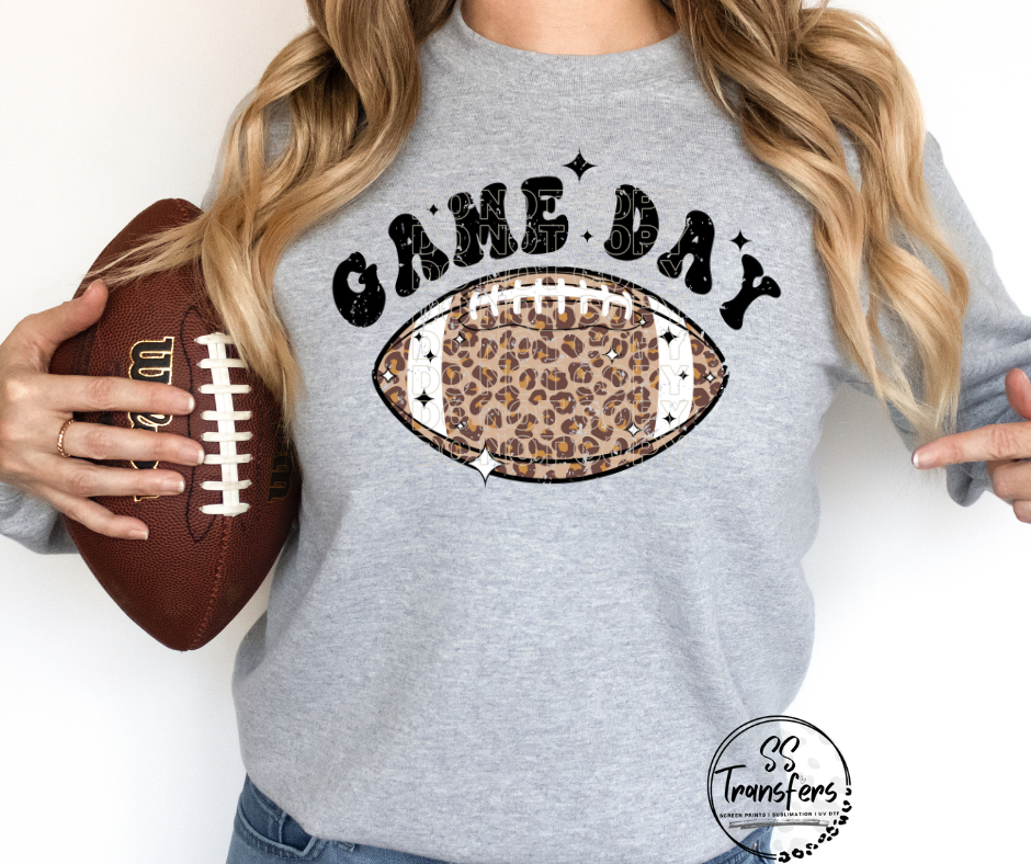 Game Day Leopard Football DTF Transfer
