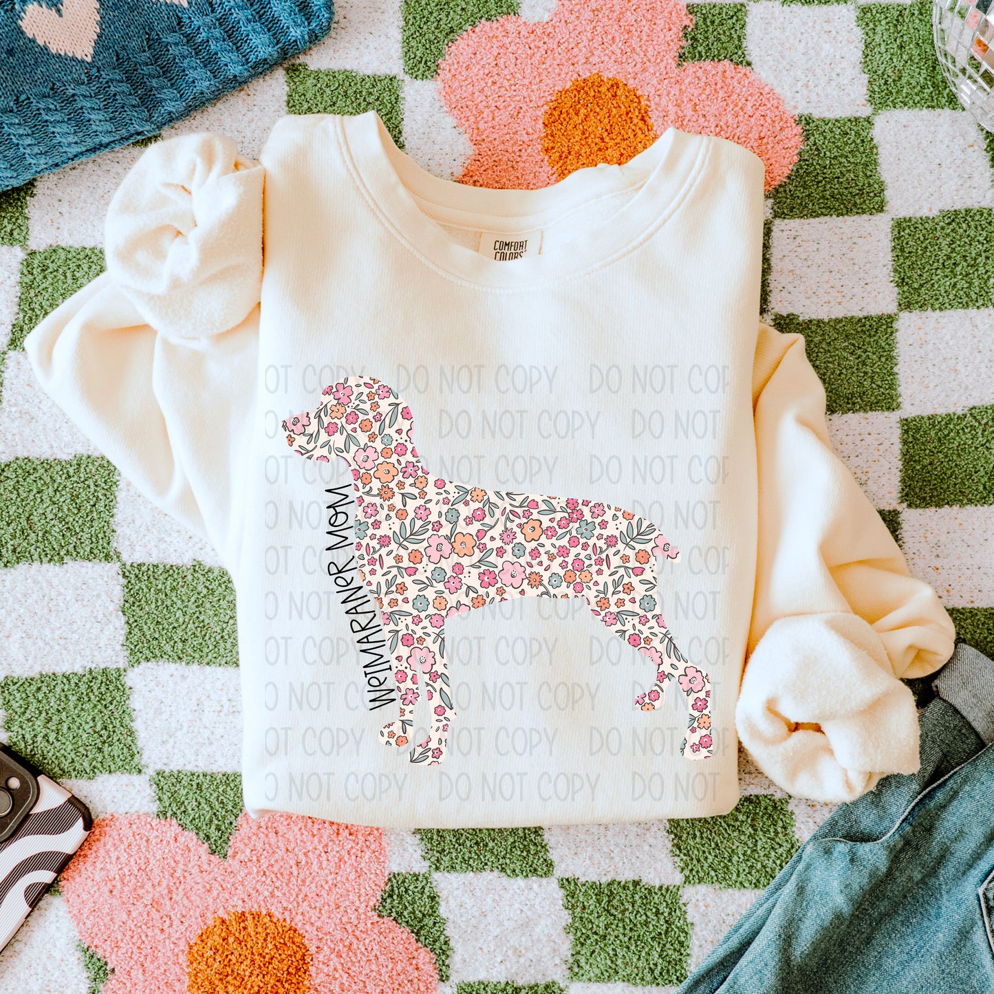 Dog Mom Floral (Multiple Breed Choices) DTF Transfer