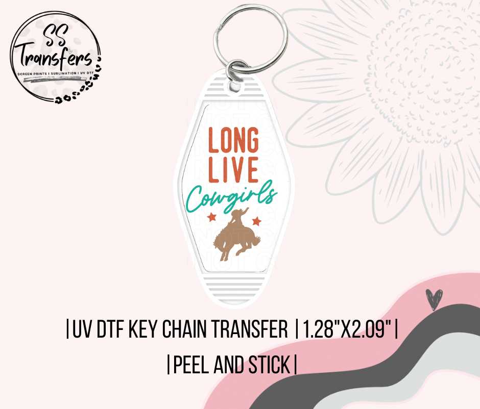 Long Live Cowgirls Motel UV Keychain