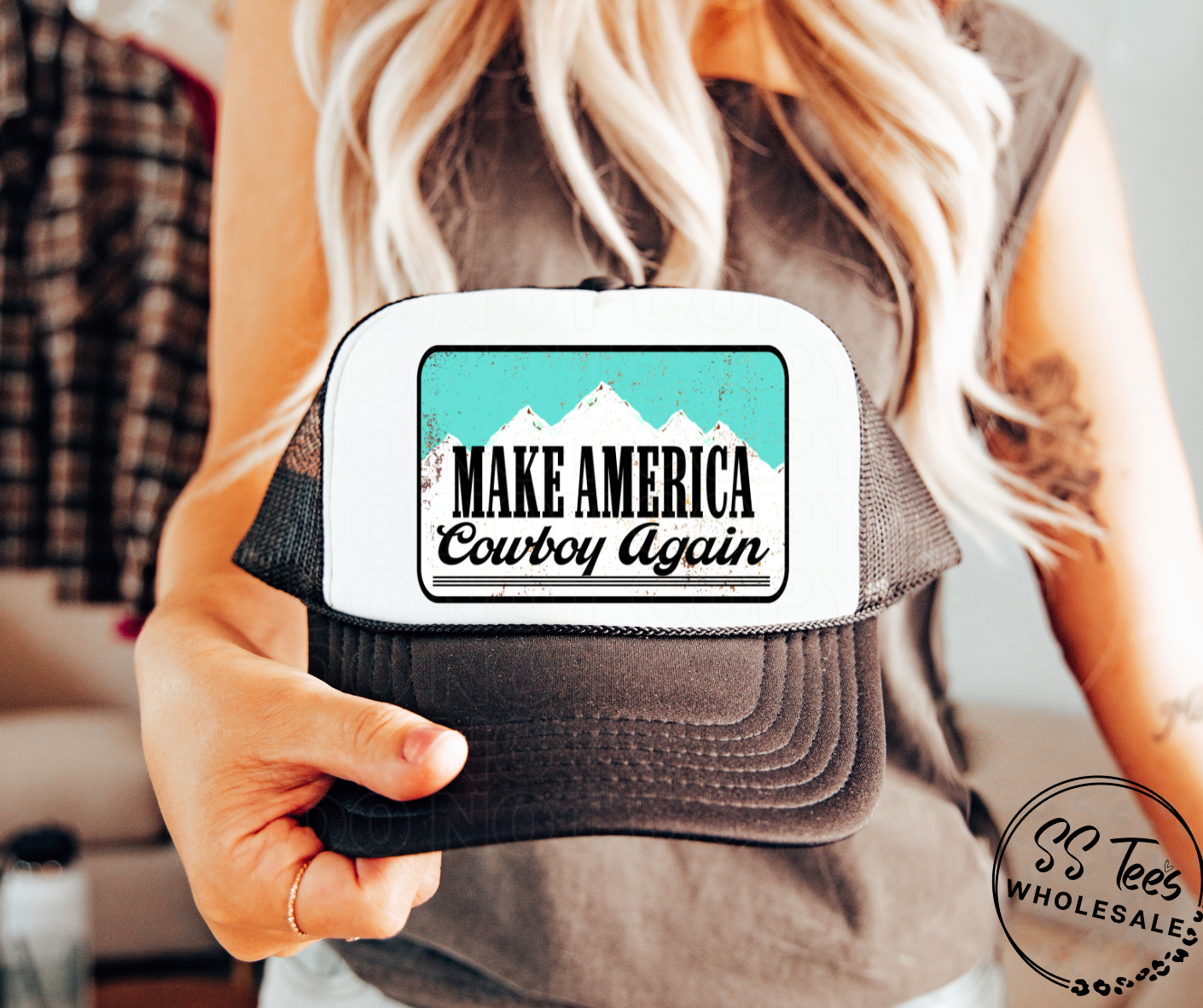 Make America Cowboy Again Foam Trucker Hat