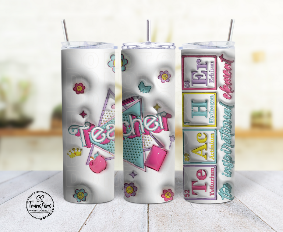 Inflated Teacher (Multiple Colors) Sub Tumbler Transfer