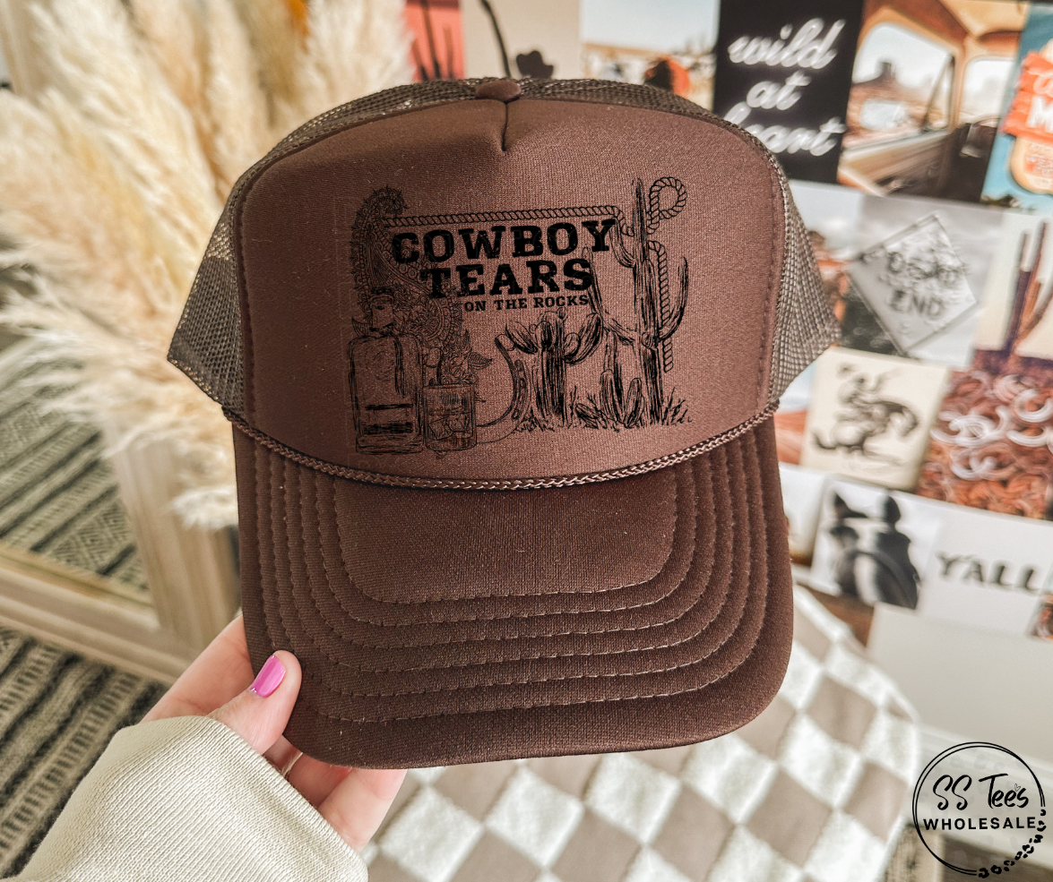 Cowboy Tears Hat DTF/Sub Transfer