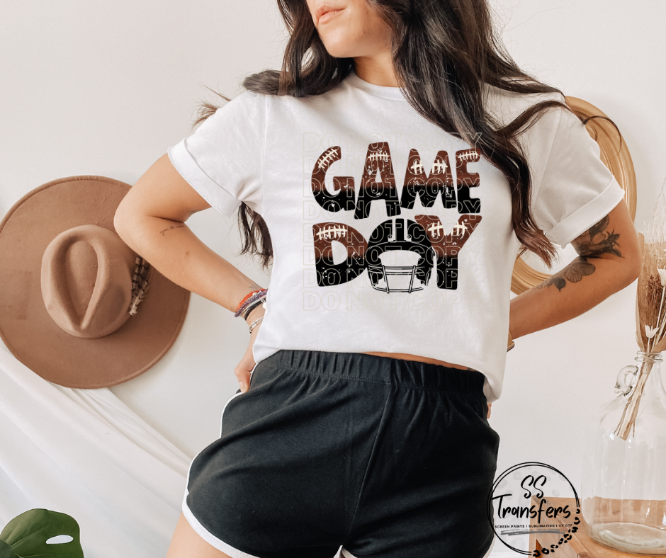 Gameday Football Helmet DTF Transfer