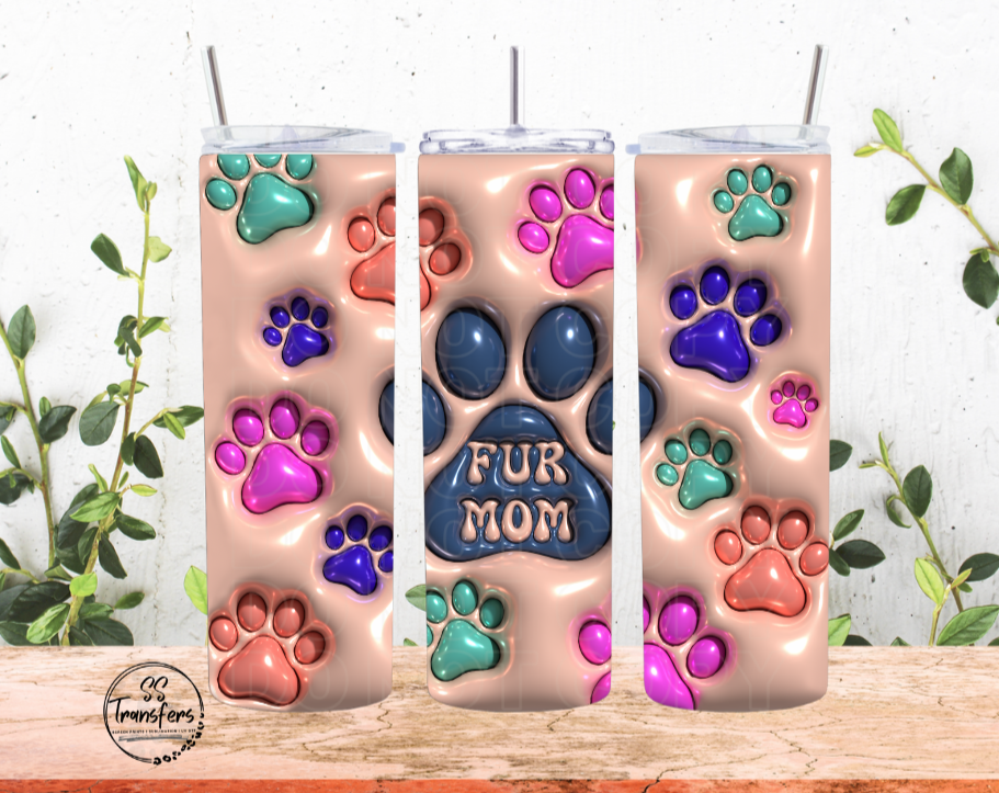 Inflated Fur Mom Sub Tumbler Transfer