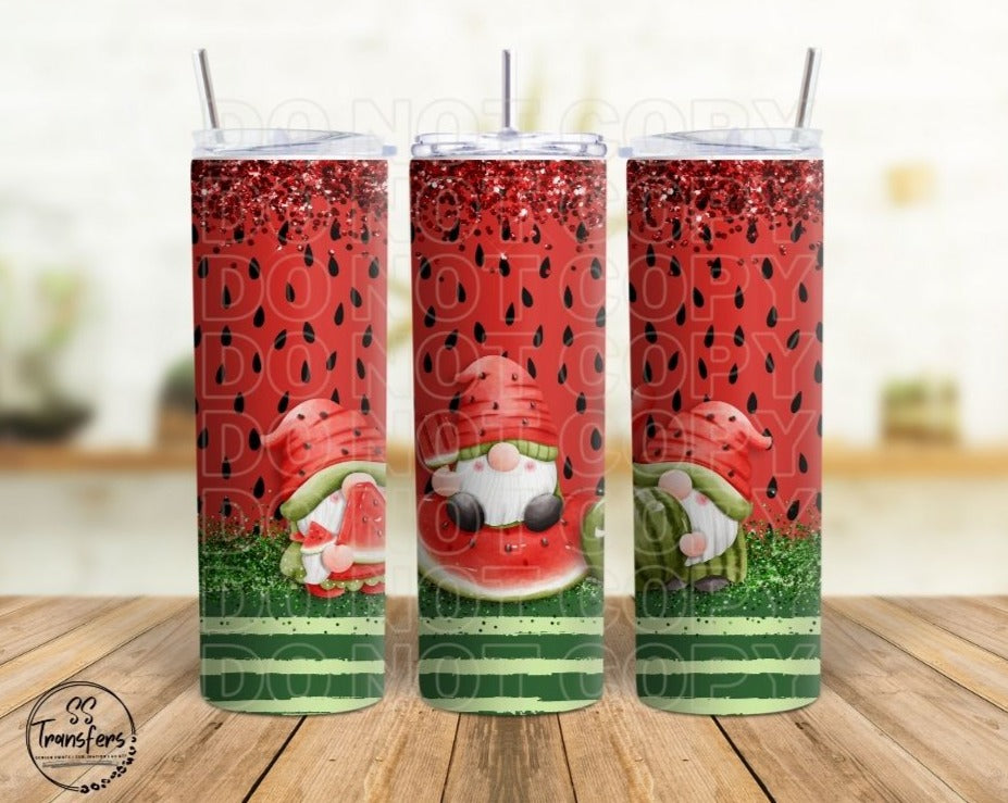 Watermelon Gnomes Sub Tumbler Transfer