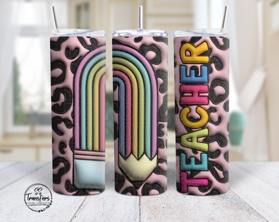 Inflated Teacher (Multiple Colors) Sub Tumbler Transfer