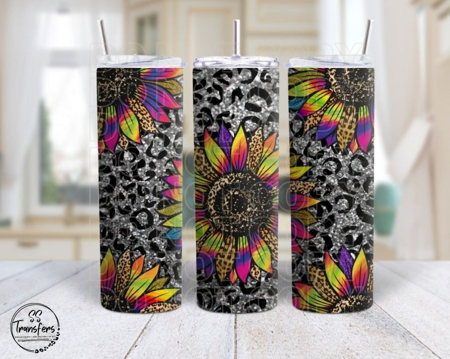 Tie Dye Sunflower Sub Tumbler Transfer