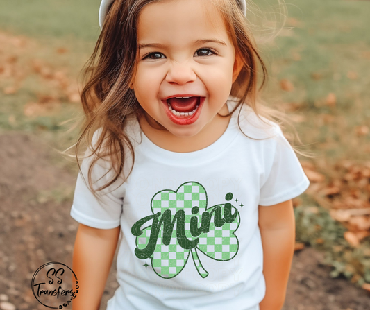 Mama/Mini Checkered Shamrock DTF Transfer