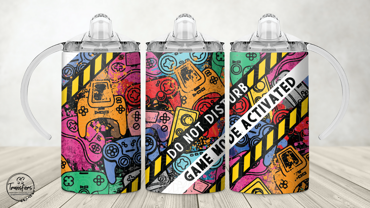 Do Not Disturb Game Mode Activated 12oz Sippy/Flip Top Tumbler Sublimation Transfer
