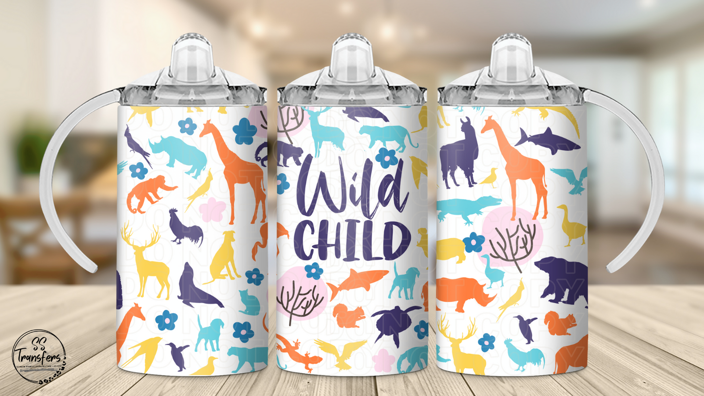 Wild Child 12oz Sippy/Flip Top Tumbler Sublimation Transfer