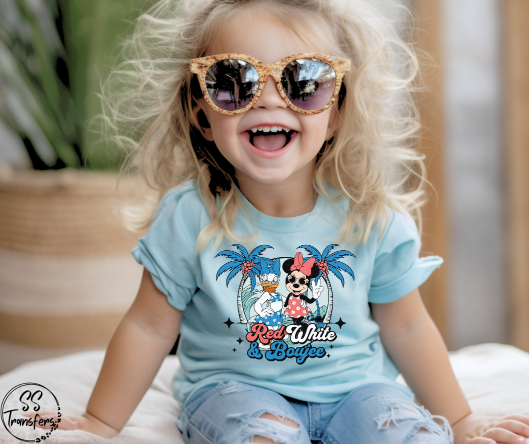 Red, White, Boujee Mouse DTF Transfer