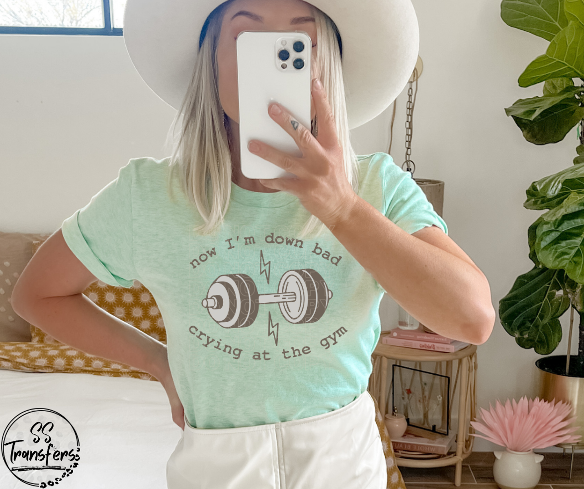 I'm Down Bad Weights DTF Transfer