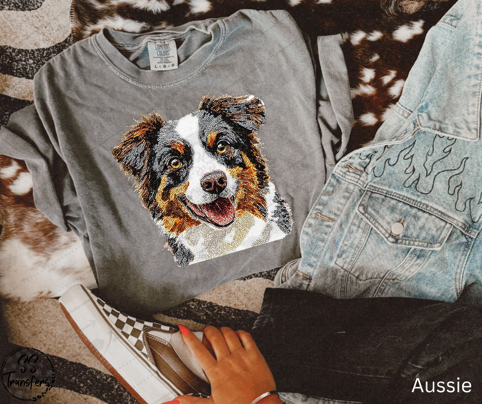 Faux Rhinestone Dogs (Multiple Choices) DTF Transfer