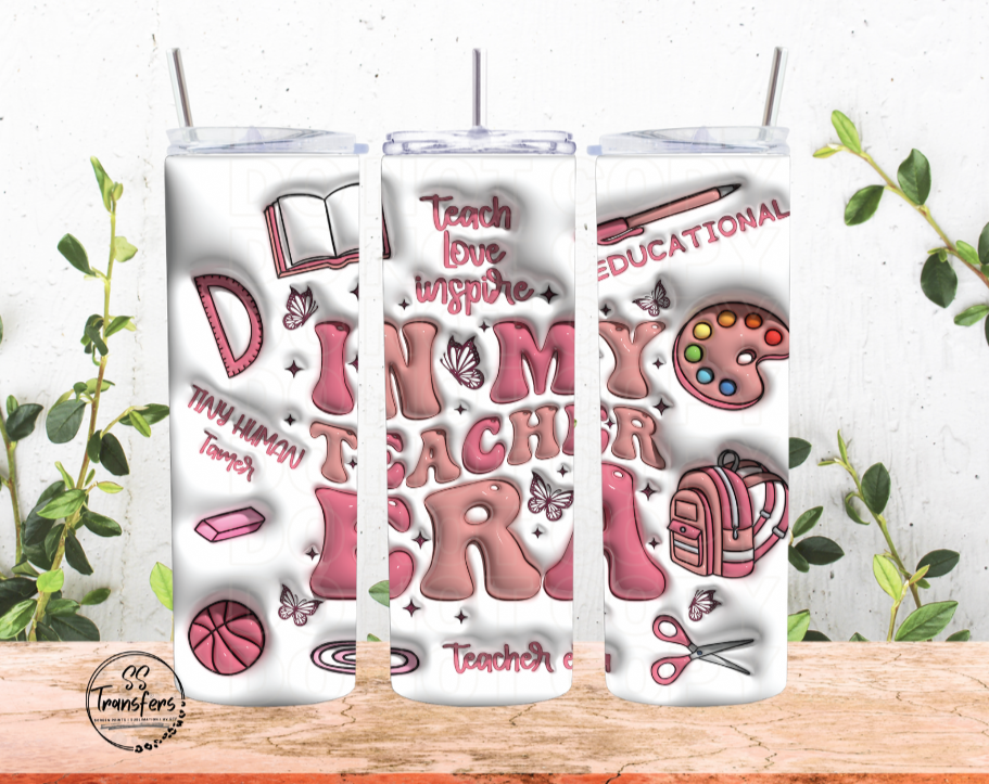 Inflated In My Teacher Era Sub Tumbler Transfer