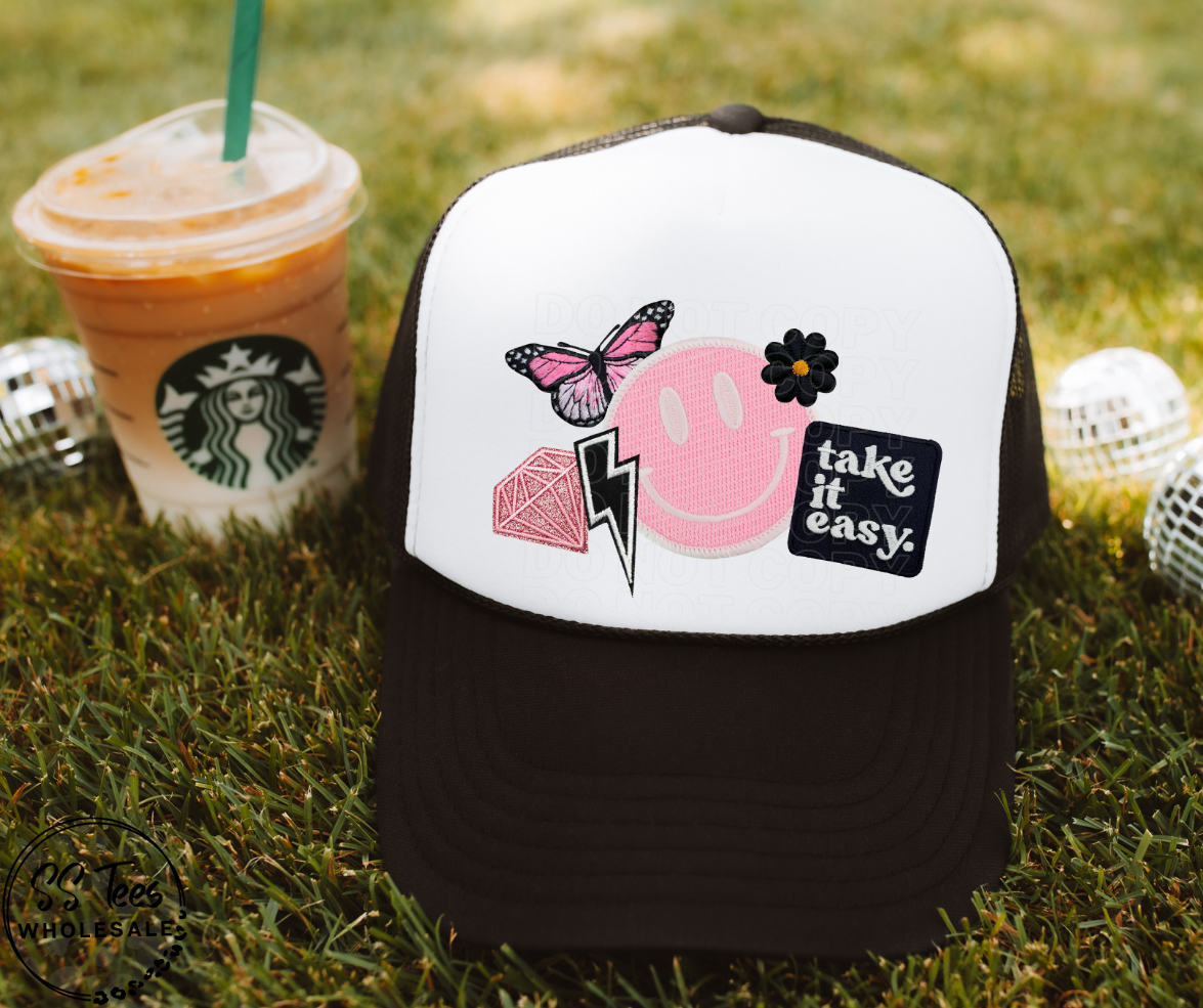 Take it Easy Faux Chenille Hat DTF/Sub Transfer