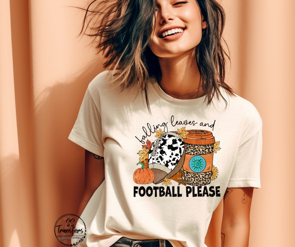Falling Leaves and Football DTF Transfer