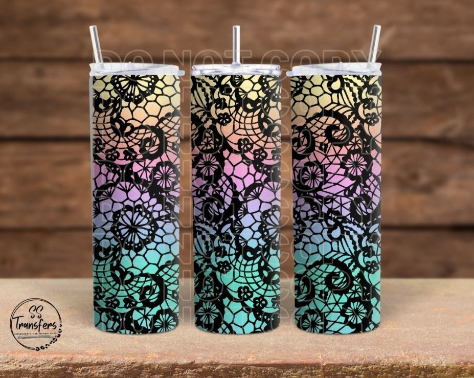 Paisley Lace Sub Tumbler Transfer