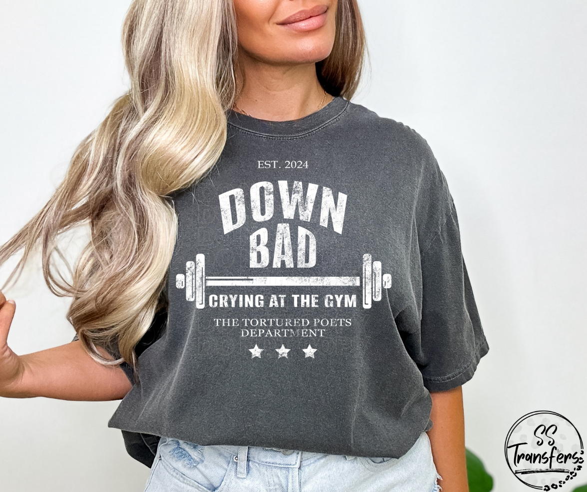 Crying At The Gym Weights (Multiple Colors) DTF Transfer