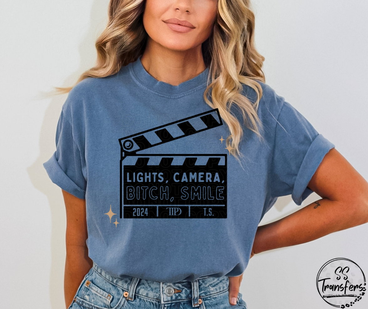 Lights, Camera, Smile DTF Transfer