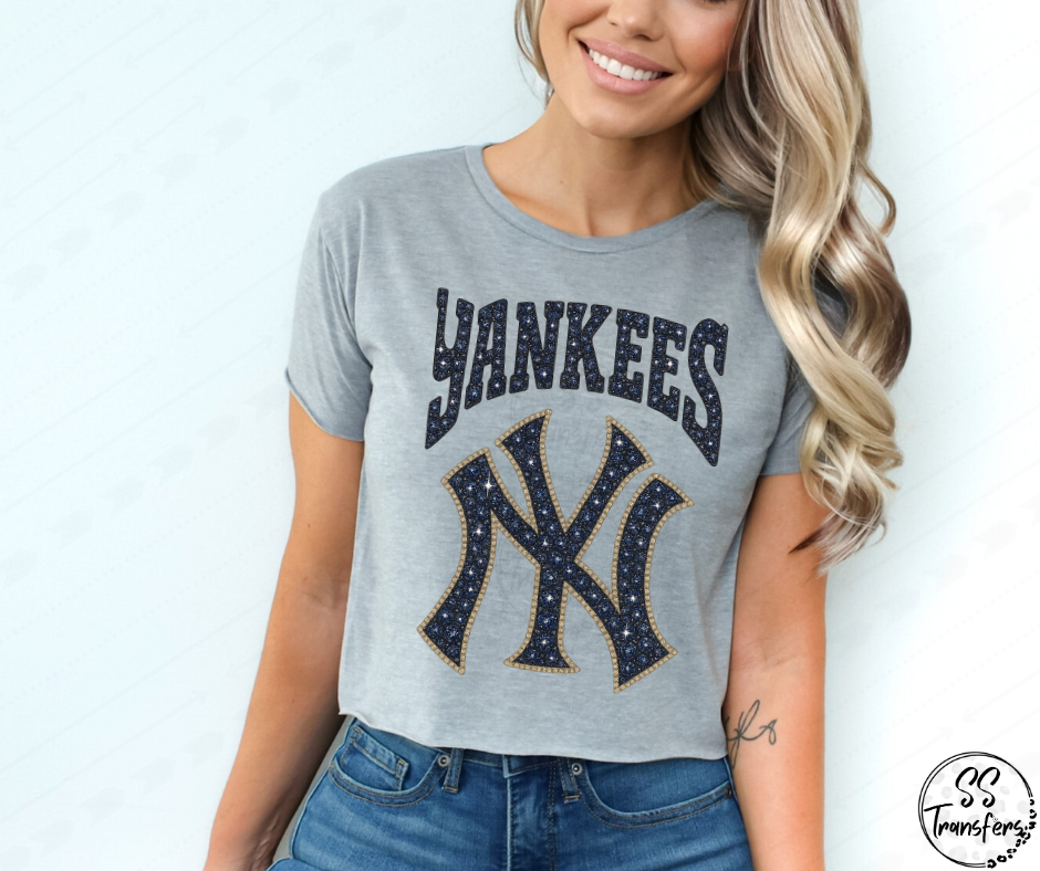 Pro Baseball Faux Rhinestones (All Pro Teams Avail.) DTF Transfer