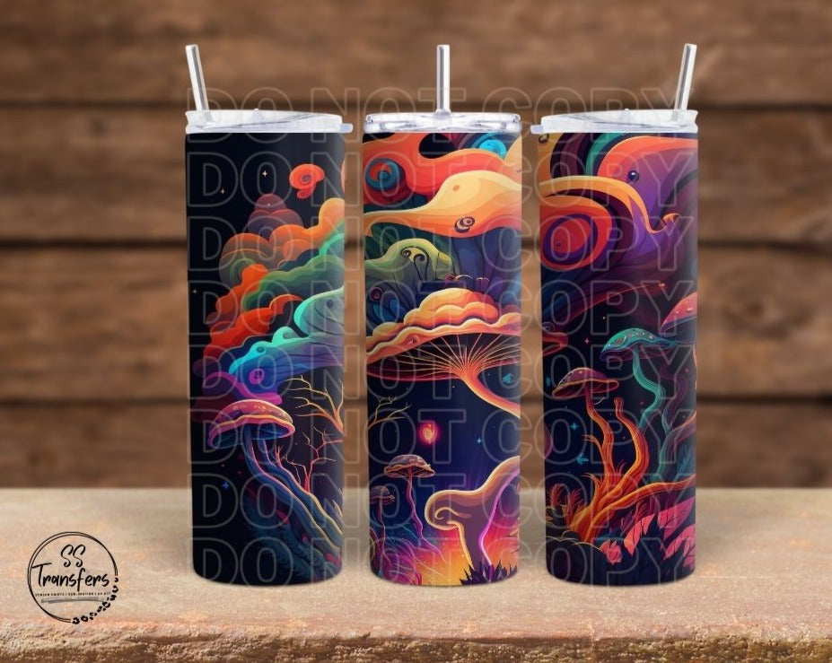 Magic Mushroom Forest Sub Tumbler Transfer