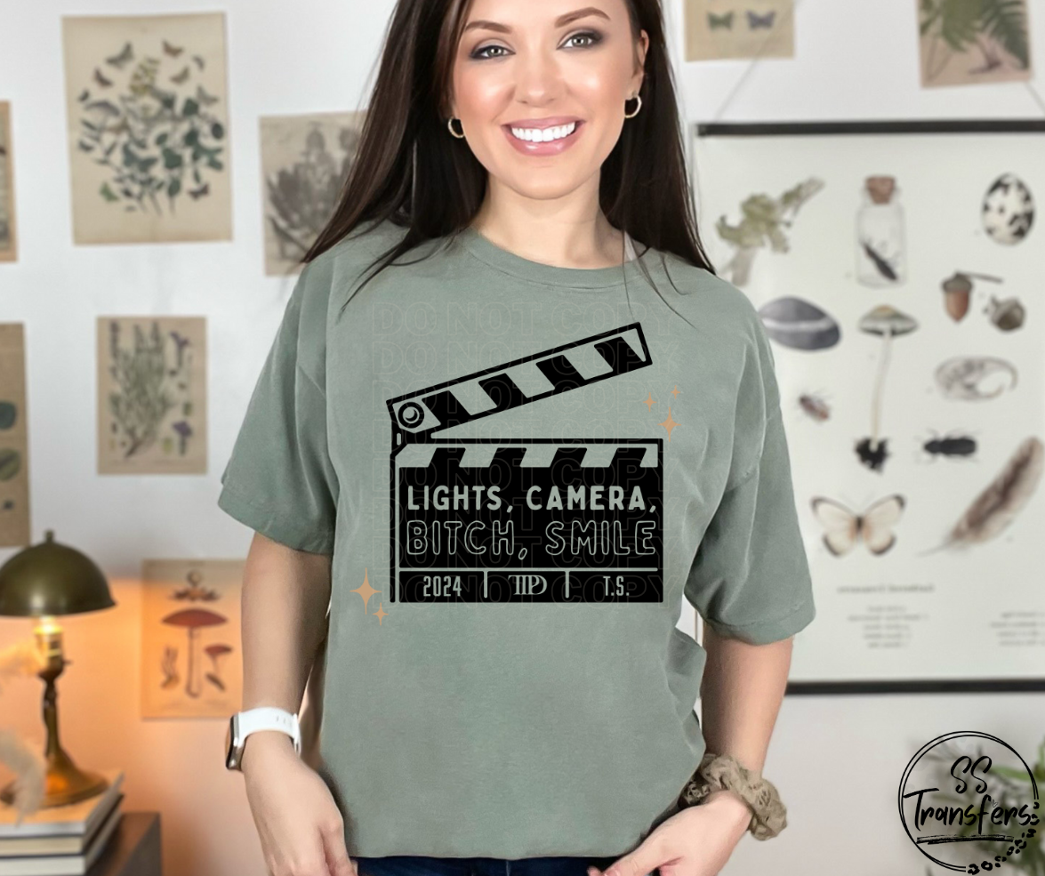 Lights, Camera, Smile DTF Transfer