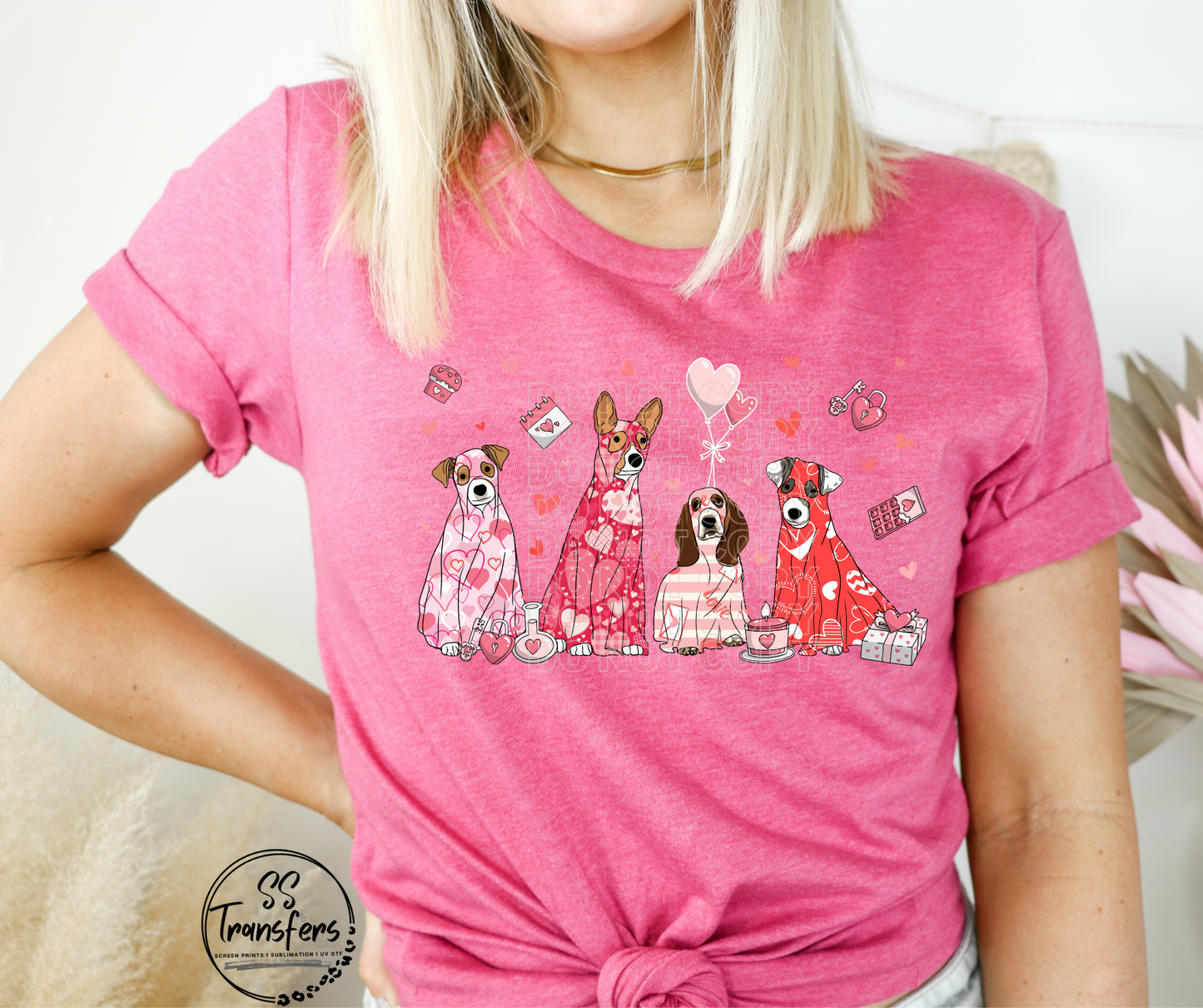 Valentine Dogs DTF Transfer