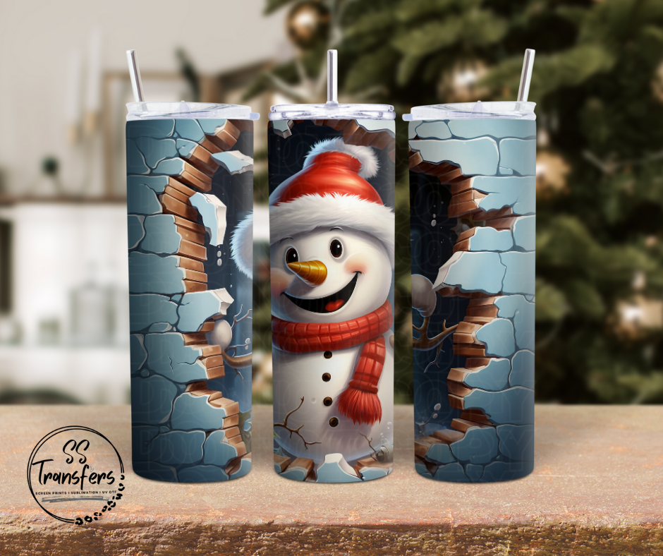 Santa Snowman Sub Tumbler Transfer