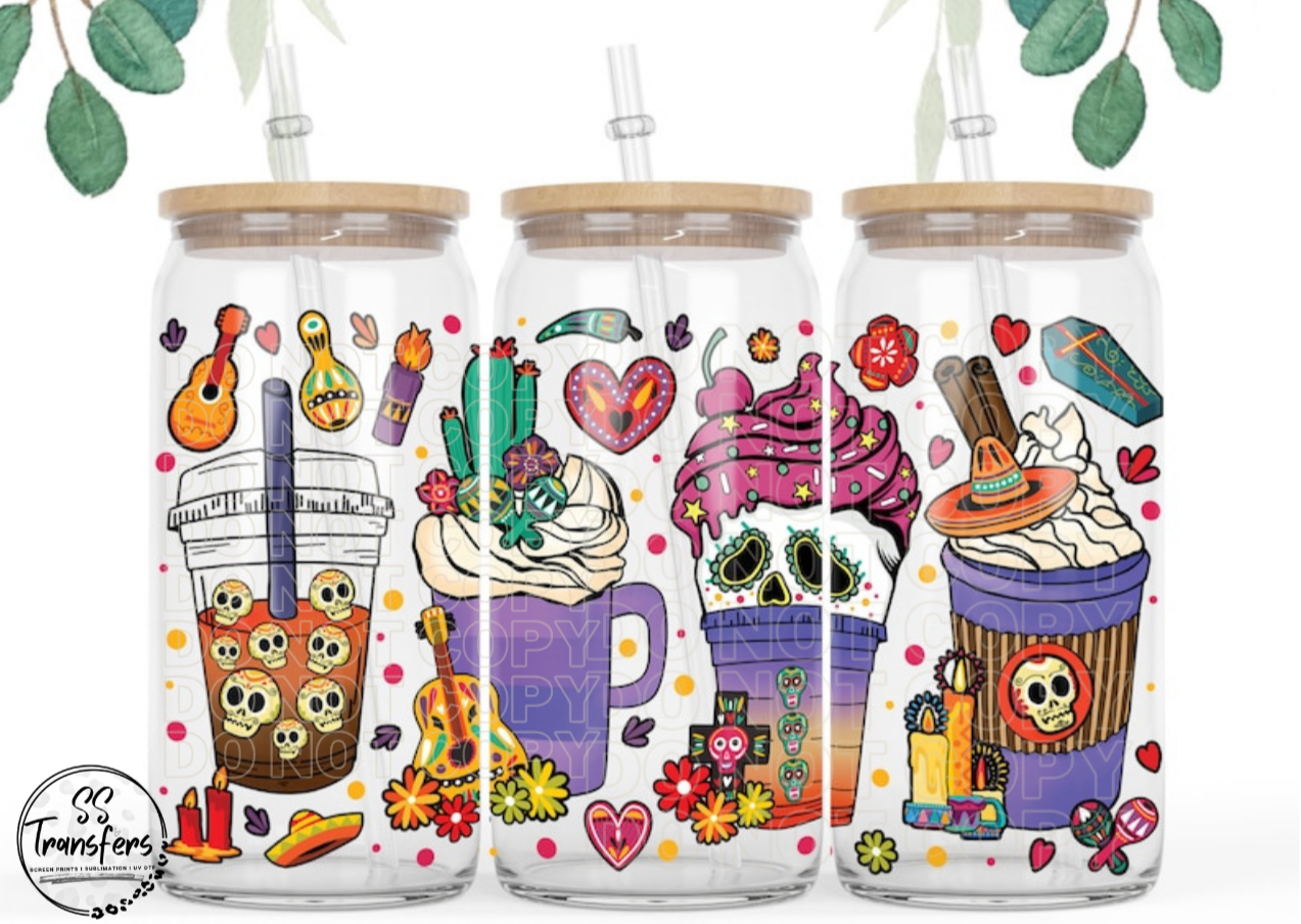 Day of the Dead Libbey UV Wrap