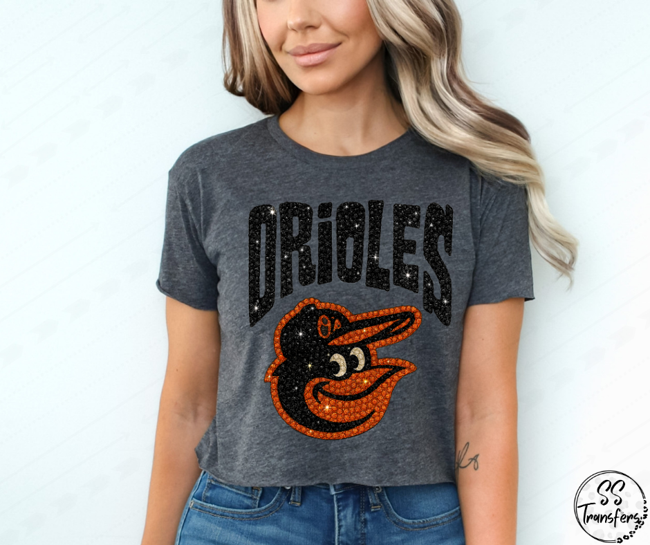 Pro Baseball Faux Rhinestones (All Pro Teams Avail.) DTF Transfer
